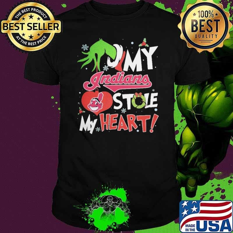 Grinch Hand My Cleveland Guardians Stole My Heart Christmas 2024 Unisex