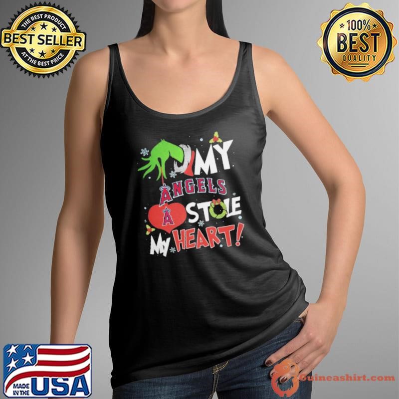 Grinch Hand My Los Angeles Angels Stole My Heart Christmas 2024 Shirt