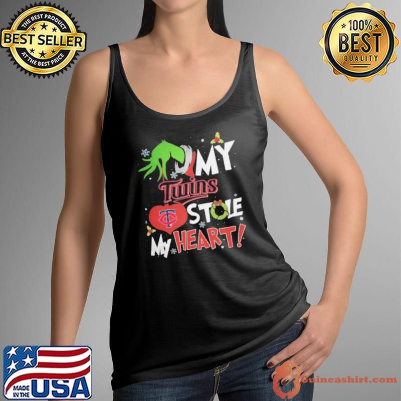 Grinch Hand My Minnesota Twins Stole My Heart Christmas 2024 Shirt