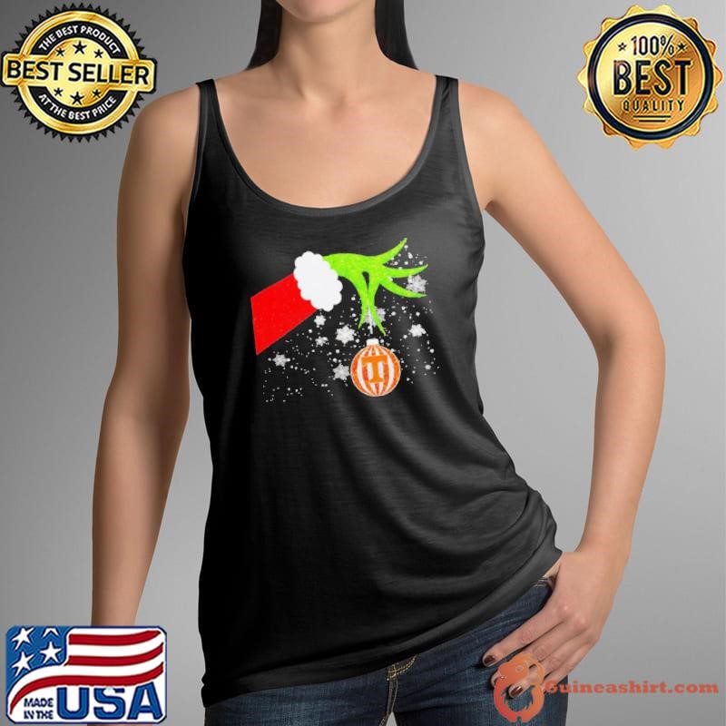 Grinch hand holding Tennessee Volunteers Christmas shirt