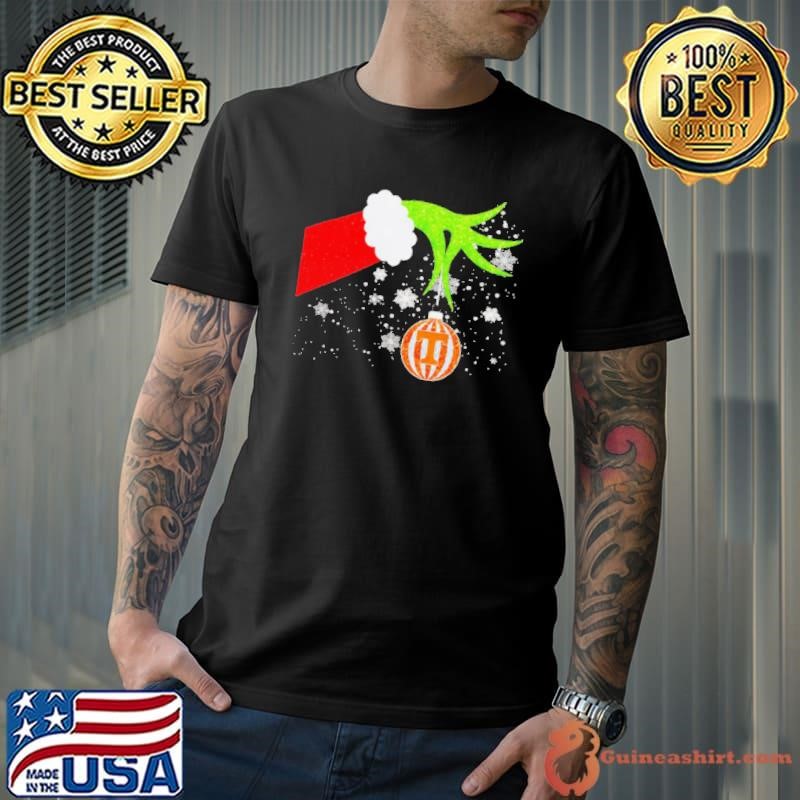 Grinch hand holding Tennessee Volunteers Christmas Unisex