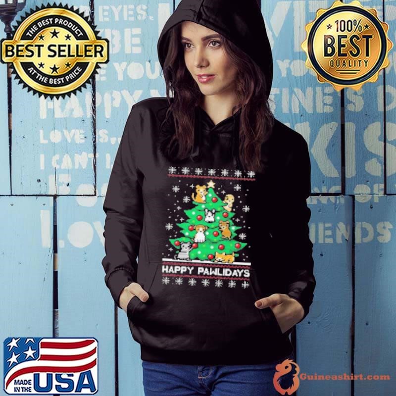 Happy Pawlidays Ugly Christmas Hoodie