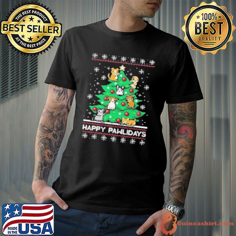 Happy Pawlidays Ugly Christmas Shirt