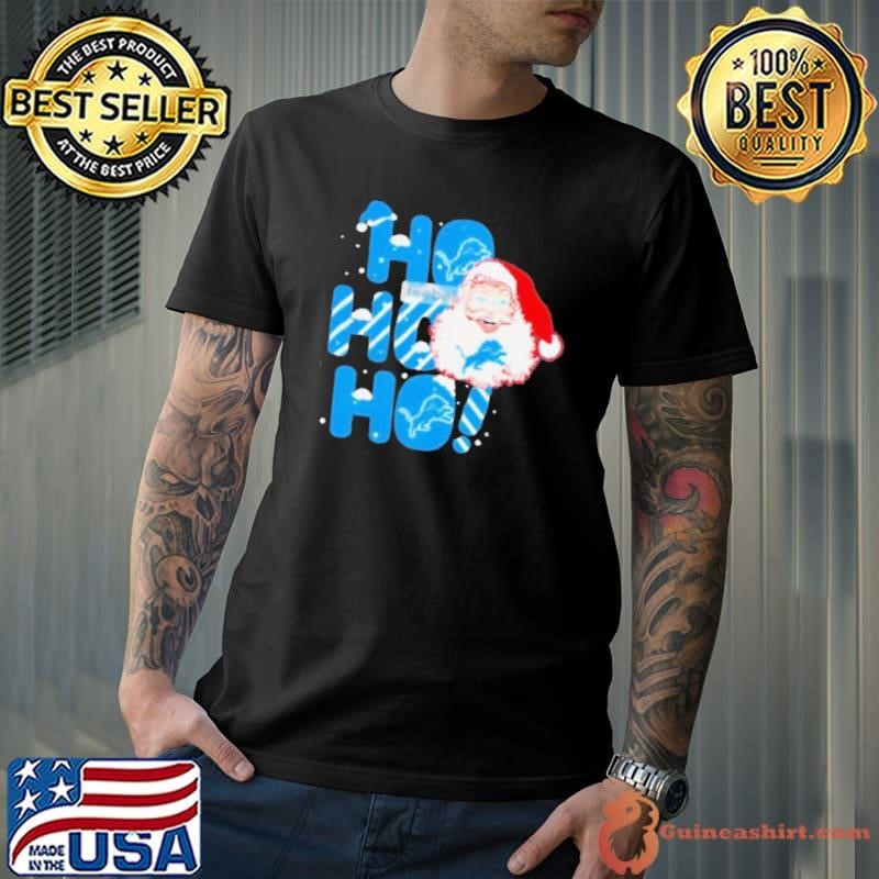 Ho Ho Ho Detroit Lions Santa Claus Christmas Shirt