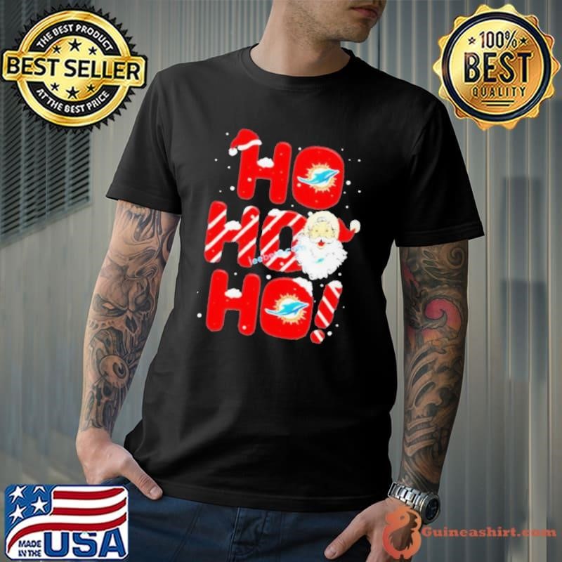Ho Ho Ho Miami Dolphins Santa Claus Christmas Shirt