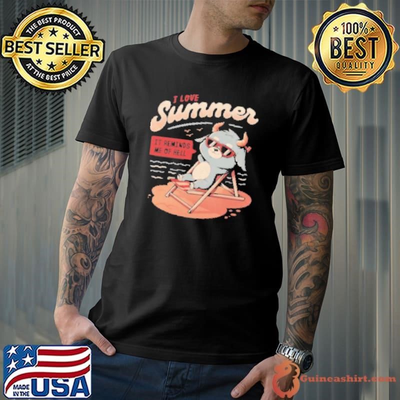 I Love Summer Hell Cute Evil Creepy Baphomet Shirt