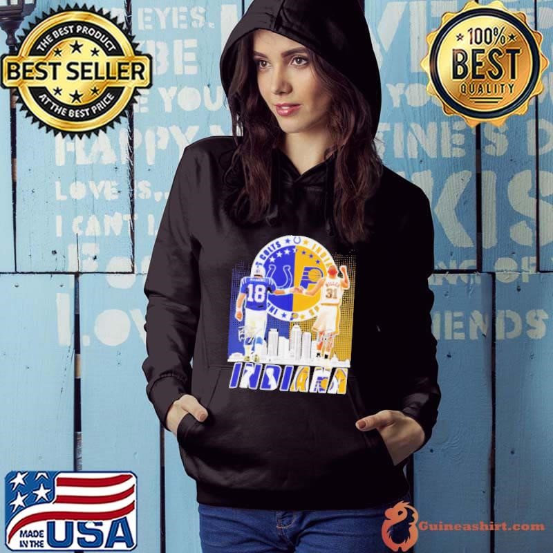 Indianapolis Colts Peyton Manning x Indiana Pacers Reggie Miller Hoodie