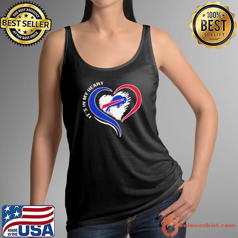 It's In My Heart Buffalo Bill Football Fans Heart Shirt