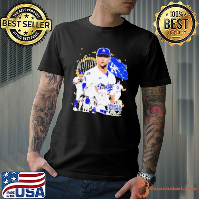Jack Flaherty throw the ball graphic LA Dodgers mvp world series 2024 shirt
