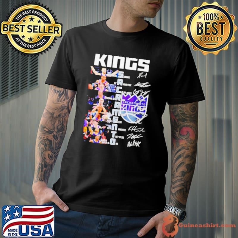 Kings Sacramento Domantas Sabonis De’aaron Fox Colby Jones signatures shirt