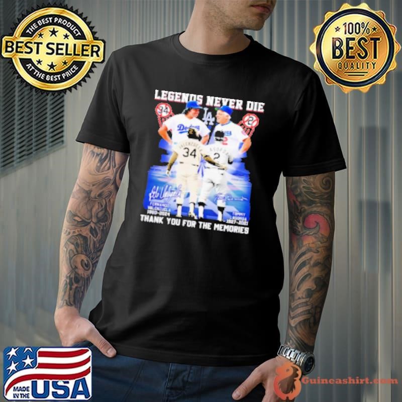Legends never die Valenzuela Lasorda x Tommy Lasorda thank you Shirt