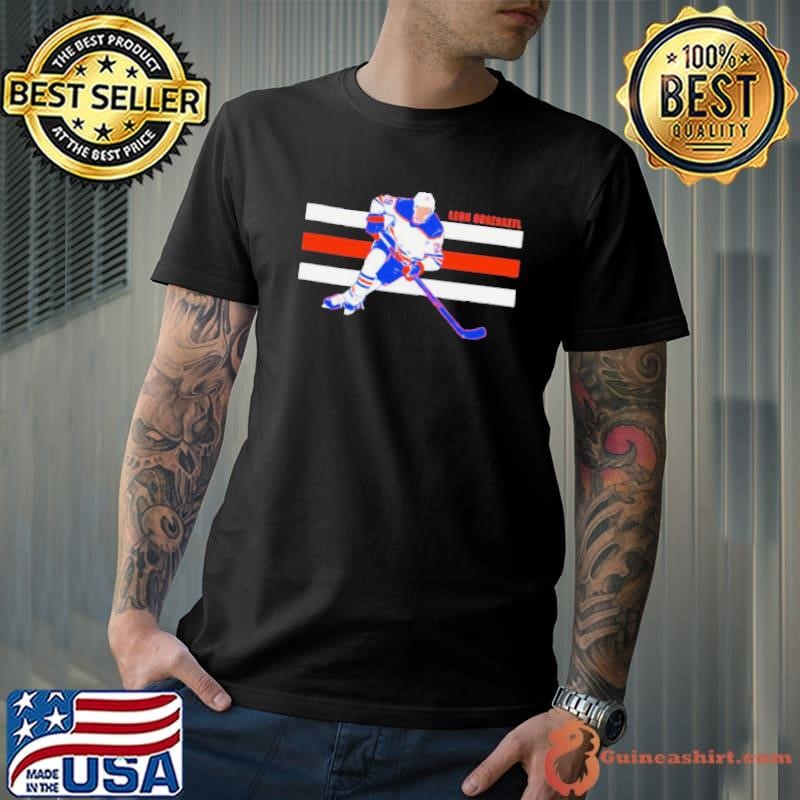 Leon Draisaitl Edmonton Oilers Hockey superstar stripe shirt