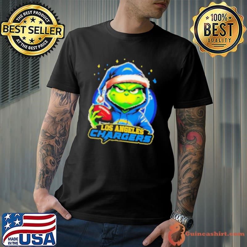 Los Angeles Chargers Grinch wearing Santa hat Christmas 2024 Shirt