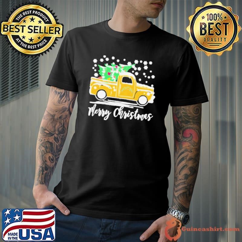 Los Angeles Chargers Logo Truck and Tree Merry Christmas Unisex