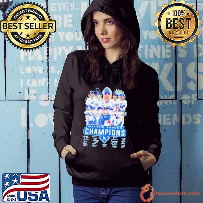 Los Angeles Dodgers 2024 MLB Champions Celebrate The Win In Style Signatures Hoodie