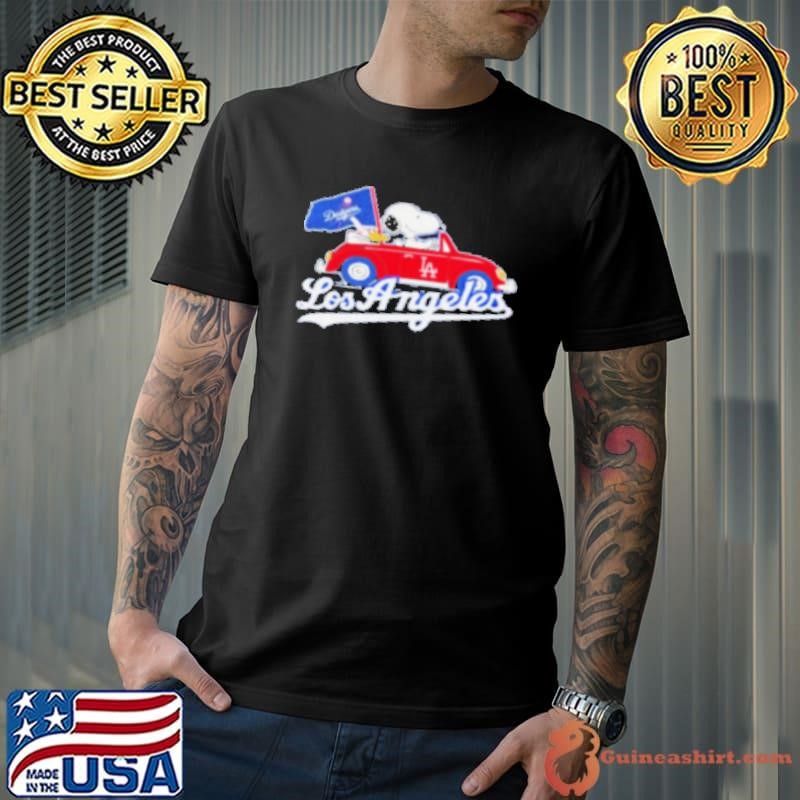 Los Angeles Dodgers Snoppy and Woodstock riding car Unisex