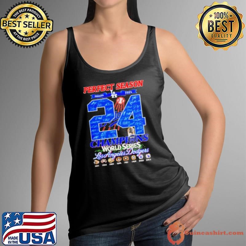 Los Angeles Dodgers World Series Champions 2024 Perfect Season signatures Shirt