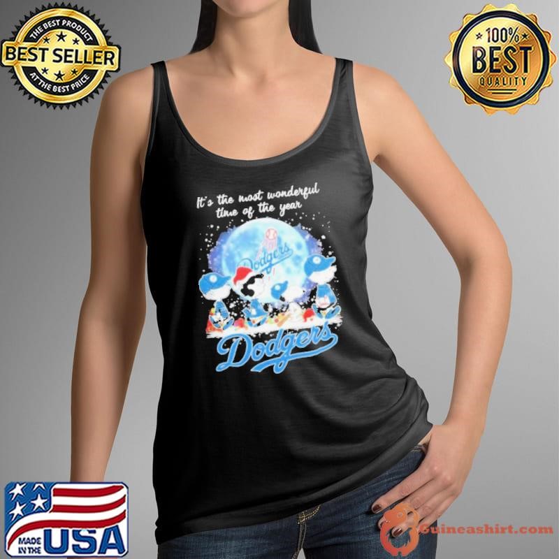 Los Angeles Dodgers x Snoopy It’s The Most Wonderful Time Of The Year Christmas shirt