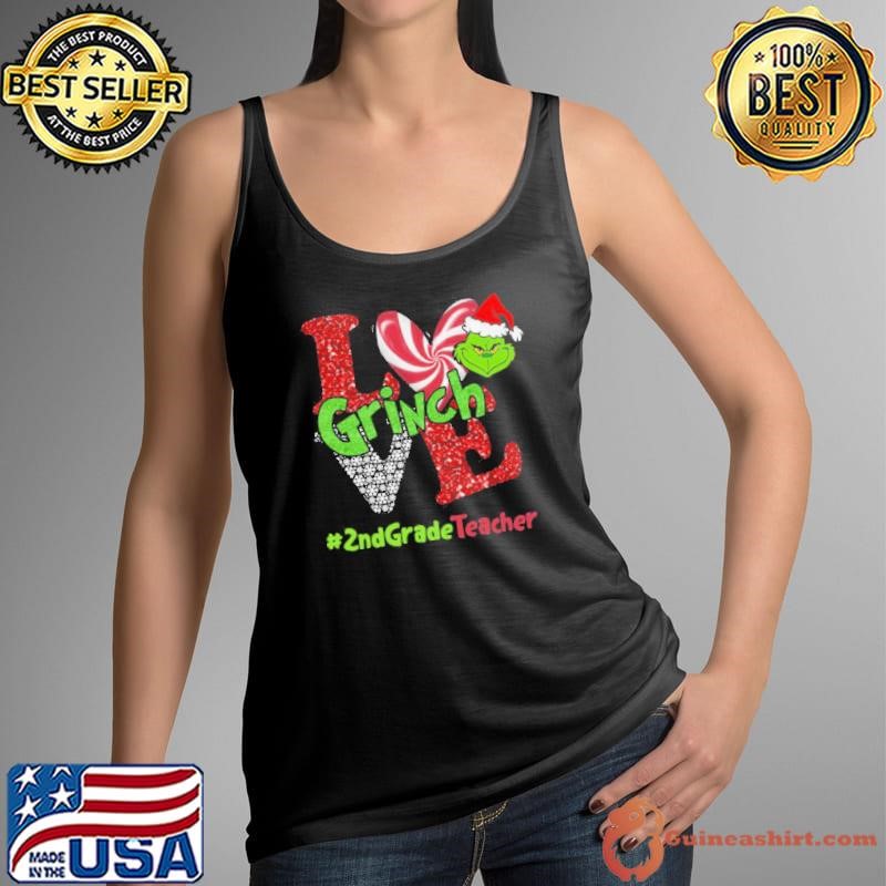 Love Grinch #2ndGradeTeacher Christmas Tank Top