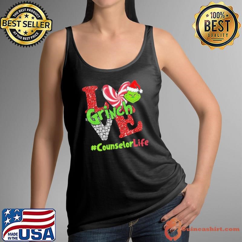 Love Grinch #CounselorLife Christmas Tank Top
