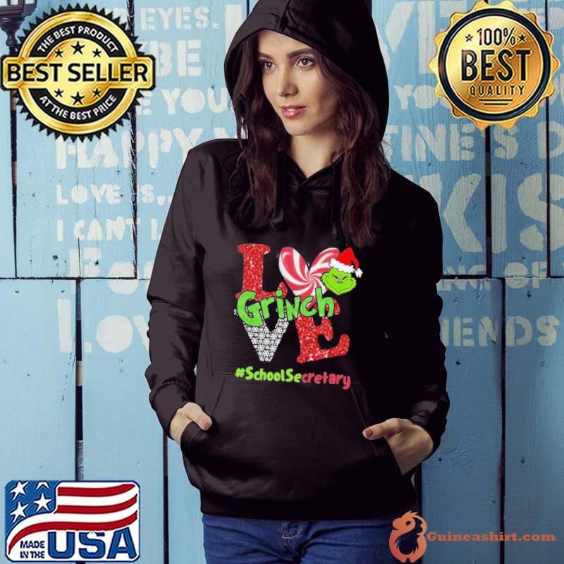 Love Grinch #ShoolSecretary Christmas shirt
