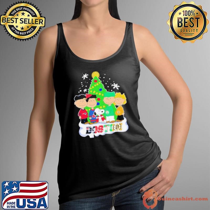 Merry Christmas Peanuts Characters X Boston Sports Teams Tank Top
