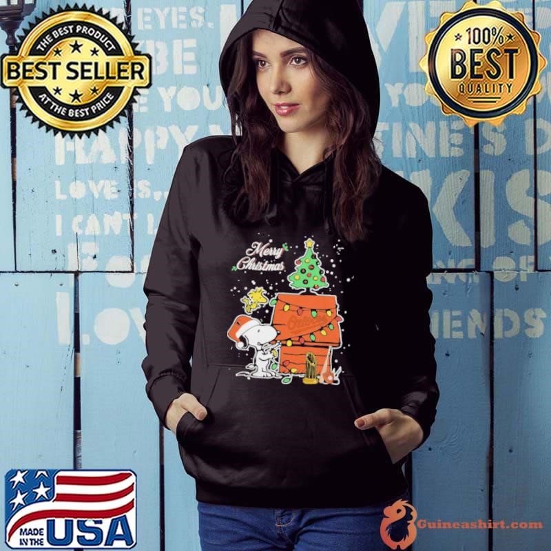 Merry Christmas With Snoopy Baby Baltimore Orioles Hoodie