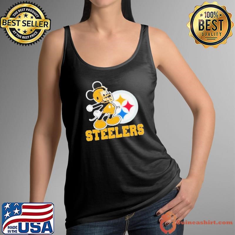 Mickey Mouse Pittsburgh Steelers Football Logo Team Tank Top