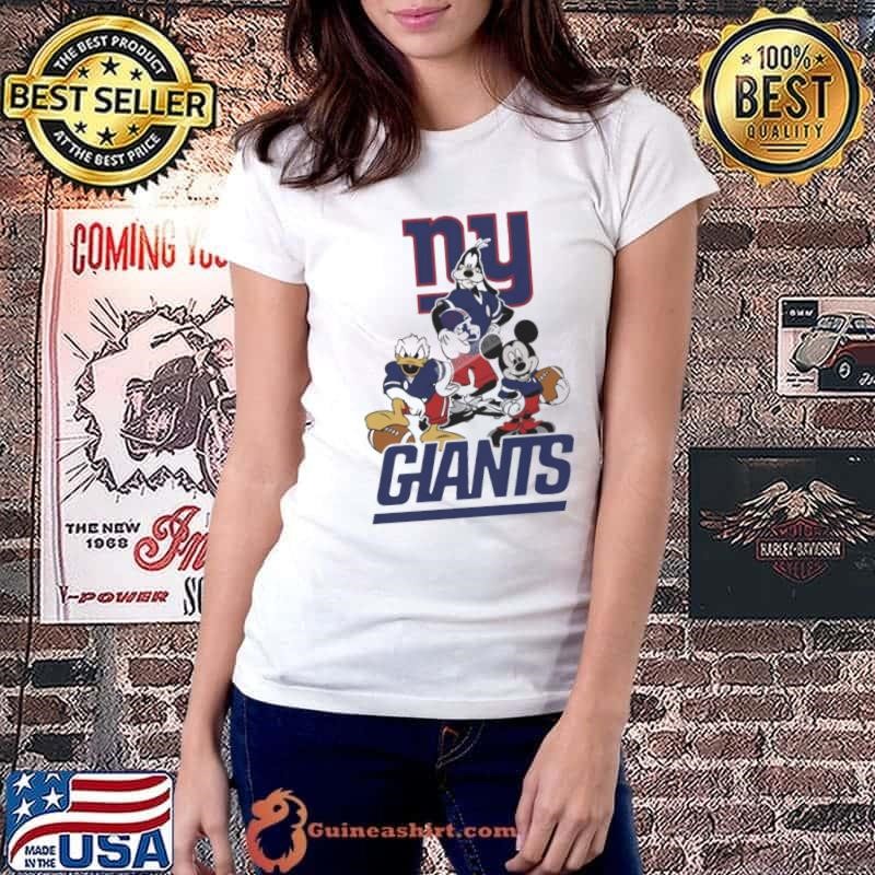 Mickey, Pluto, Donald New York Giants Ladiestee
