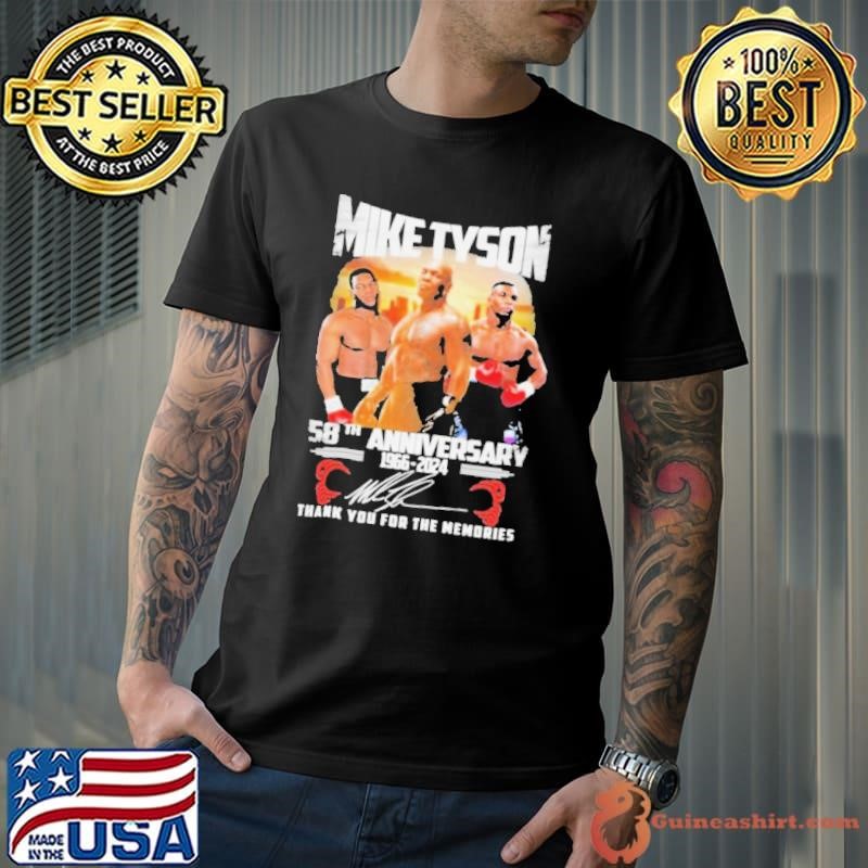Mike Tyson 58th Anniversary 1966 2024 Thank You For The Memories Shirt