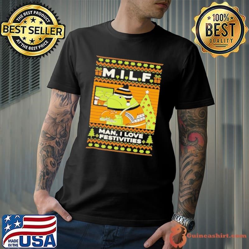 Milf man I love Festive frog ugly Christmas Unisex