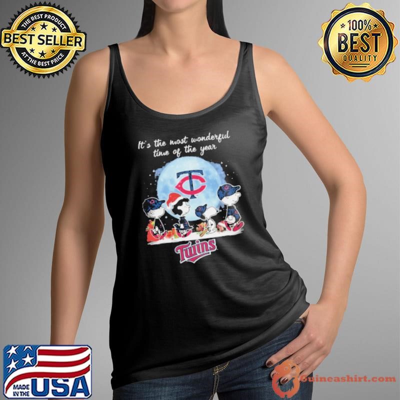 Minnesota Twins It The Most Wonderful Time Of The Year Peanut Characters Christmas Shirt