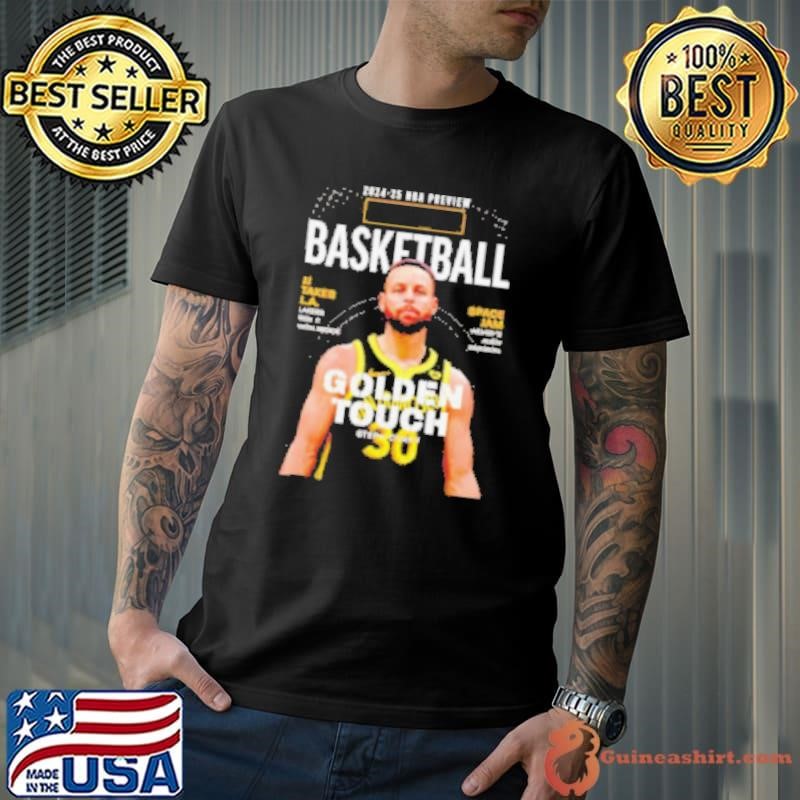 NBA preview Stephen Curry Golden State Warriors basketball Golden touch graphic shirt