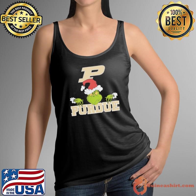 NCAA Purdue Boilermakers Logo Football Grinch Christmas Shirt