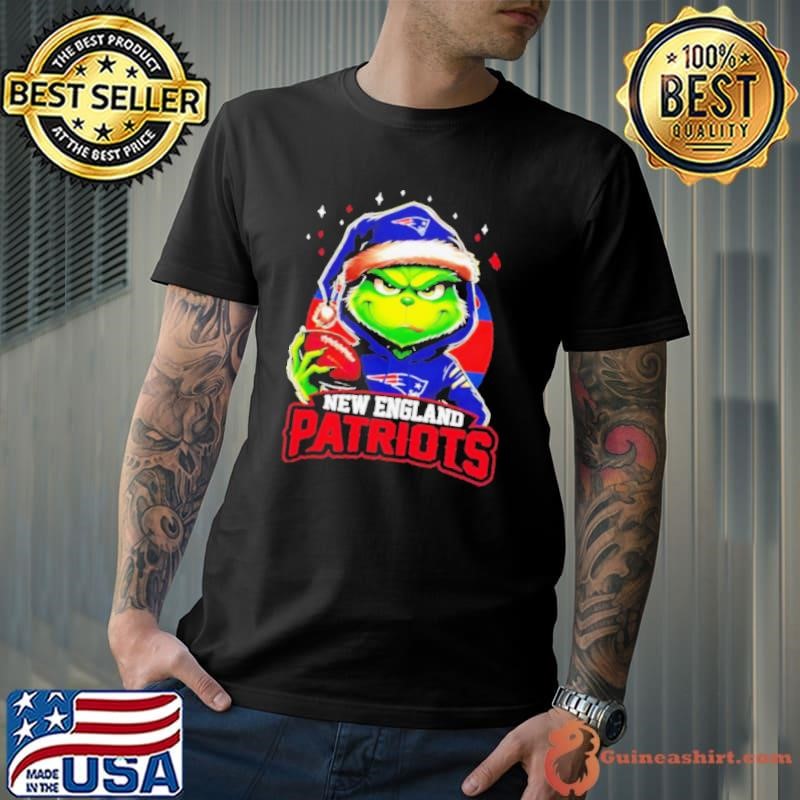 New England Patriots Grinch wearing Santa hat Christmas 2024 Unisex