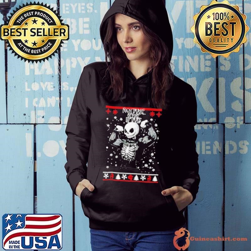 Nightmare Before Liftmas ugly Christmas Hoodie