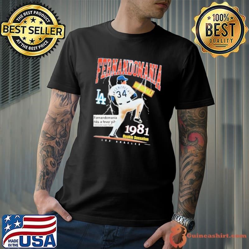 Official Fernandomania Tee Los Angeles Dodgers Fernando Valenzuela Shirt