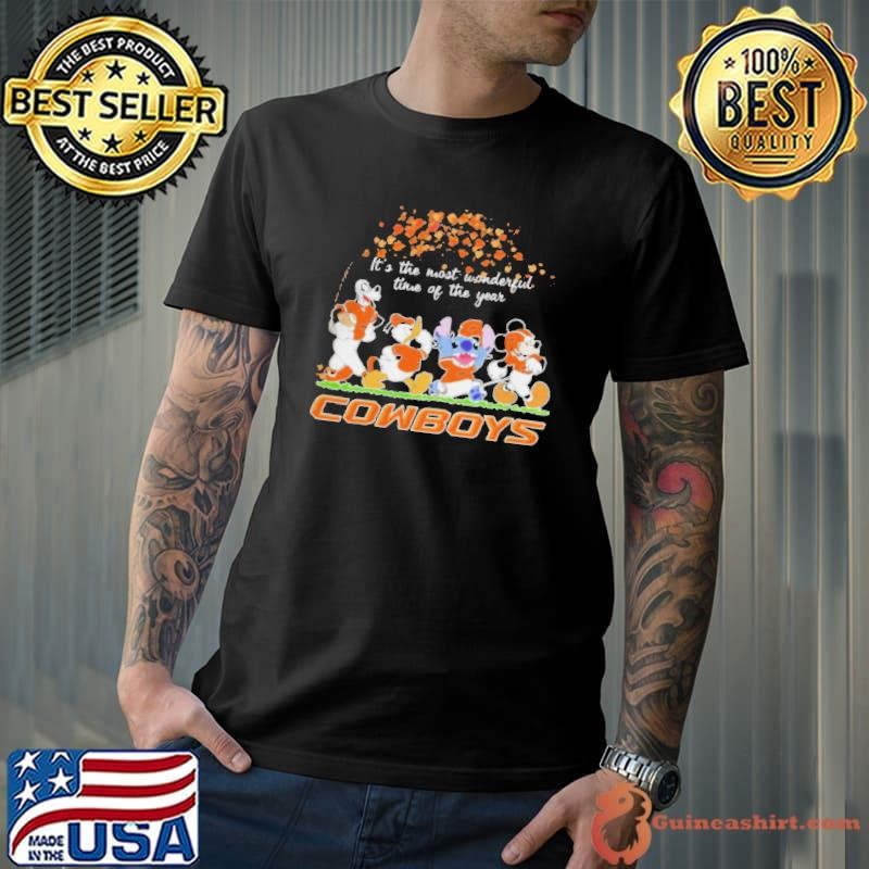 Oklahoma State Cowboys x Mickey x Donald Duck x Stitch x Goofy Fall It’s The Most Wonderful Time Of The Year Tee Unisex