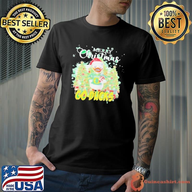 Oregon Ducks Mascot Merry Christmas Go Ducks Shirt