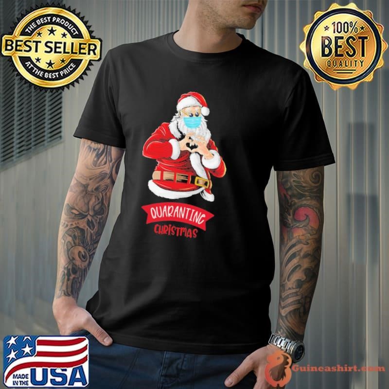 Peace Love Quarantine Christmas Santa Face Mask Xmas Unisex