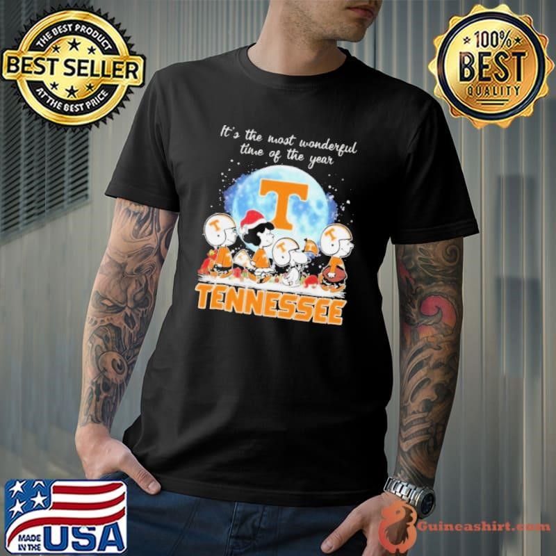 Peanut Characters It’s The Most Wonderful Time Of The Year Tennessee Volunteers Christmas 2024 Shirt
