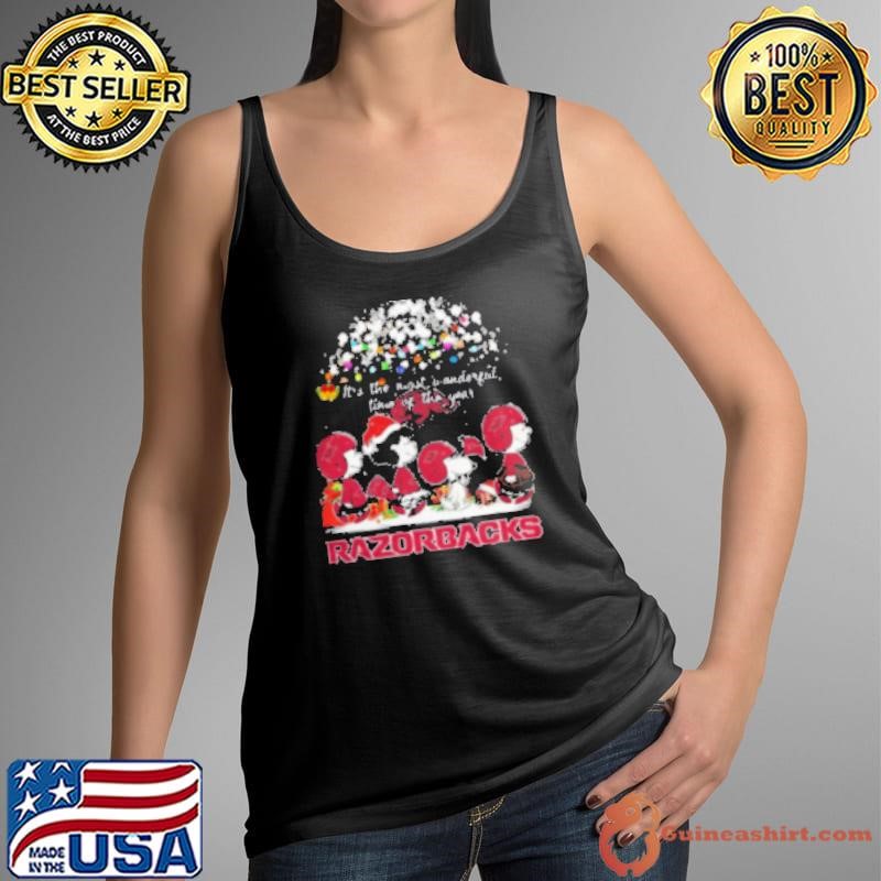 Peanuts Arkansas Razorbacks It's The Most Wonderful Time Of The Year Winter Tank Top