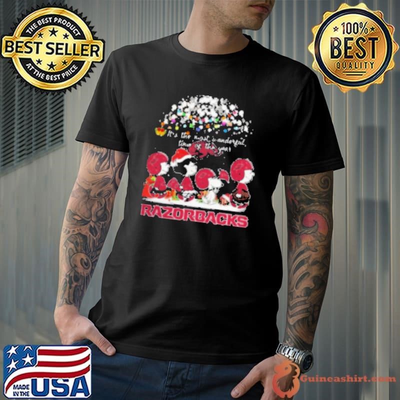 Peanuts Arkansas Razorbacks It's The Most Wonderful Time Of The Year Winter Shirt