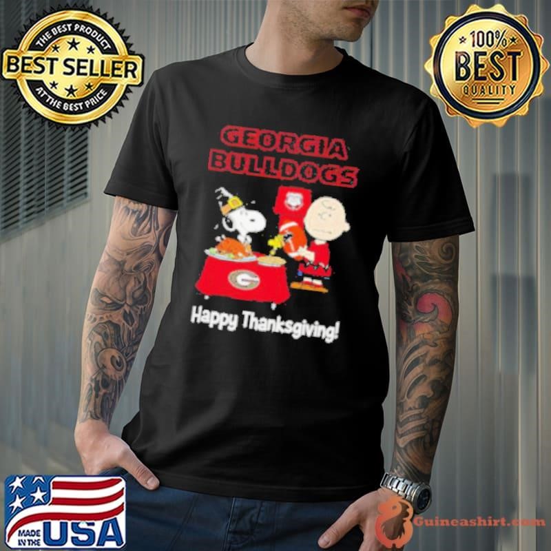 Peanuts Georgia Bulldogs Happy Thanksgiving shirt