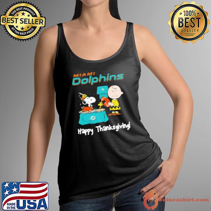Peanuts Miami Dolphins Football Happy Thanksgiving Shirt