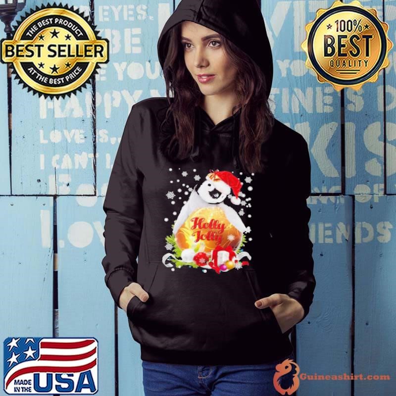 Penguin Santa holly jolly Merry Christmas shirt