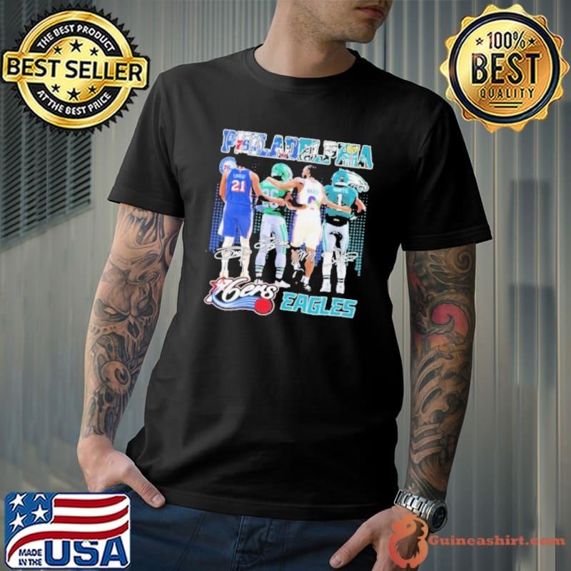 Philadelphia Basketball Embiid Maxey X Philadelphia Eagles Barkley Hurts Shirt