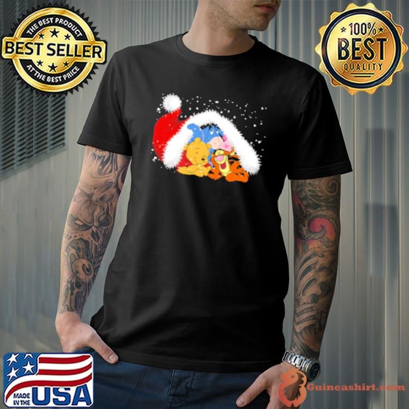 Pooh And Friends In Santa Hat Christmas Unisex