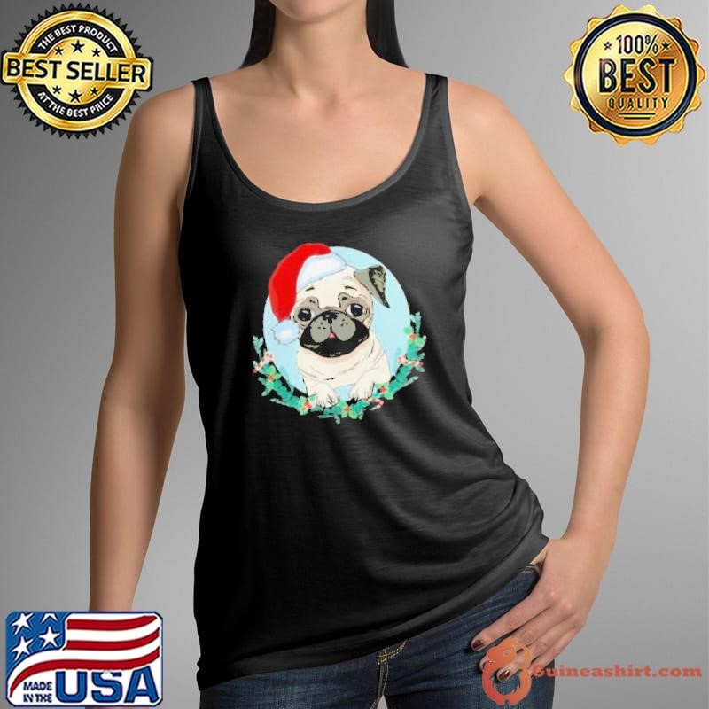 Pug Santa Merry Christmas shirt