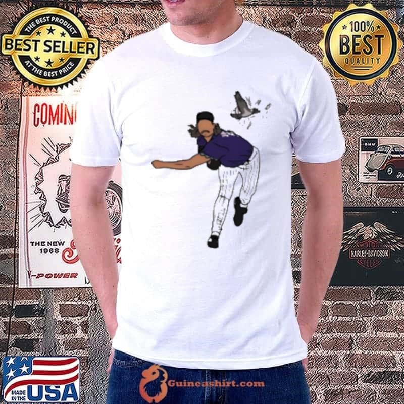 Randy Johnson Arizona Diamondbacks hits the bird vintage Unisex